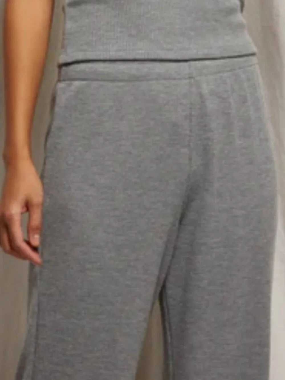 perfectwhitetee Shane Waffle Pant in Heather Grey - Picture 3 of 15